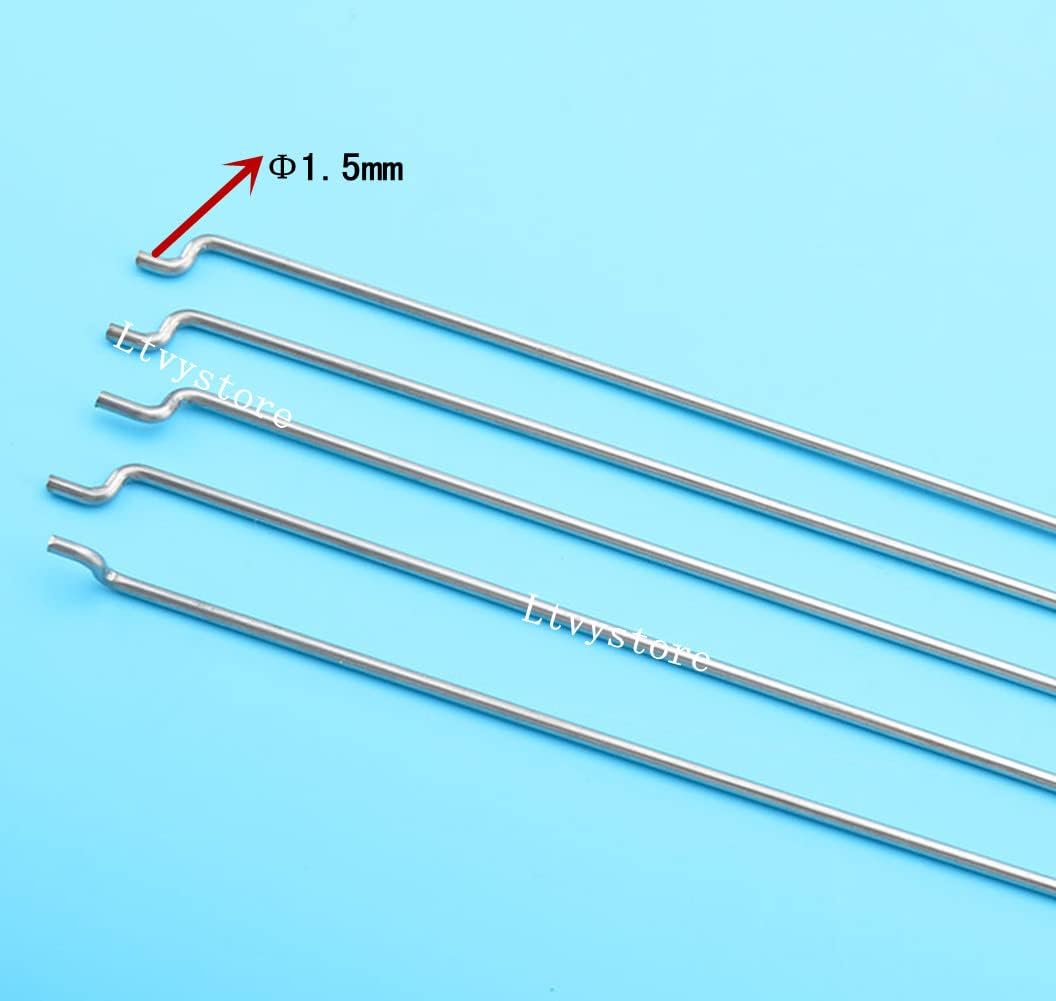 10Pcs 1.5 x 450mm Z Push Rods Parts & 10Pcs Adjustable Pushrod Connector Linkage Stopper 1.8mm & 10Pcs Nylon Control Horns 21×10 mm Compatible for