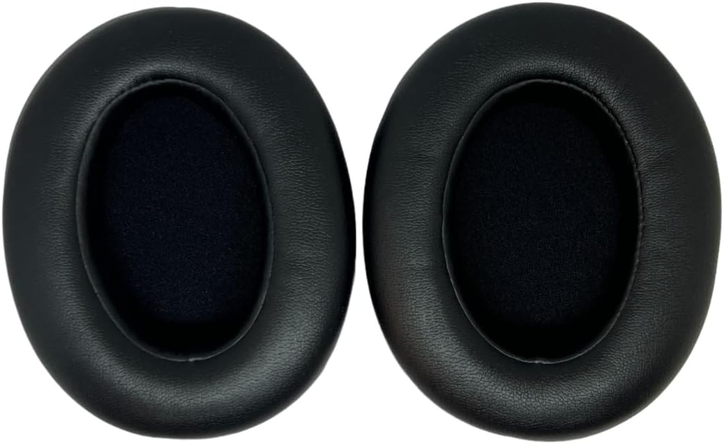 Almohadillas de repuesto para auriculares Sony WH-XB910N WHXB910N WHXB910N de piel sintética suave de espuma viscoelástica, color negro, par con