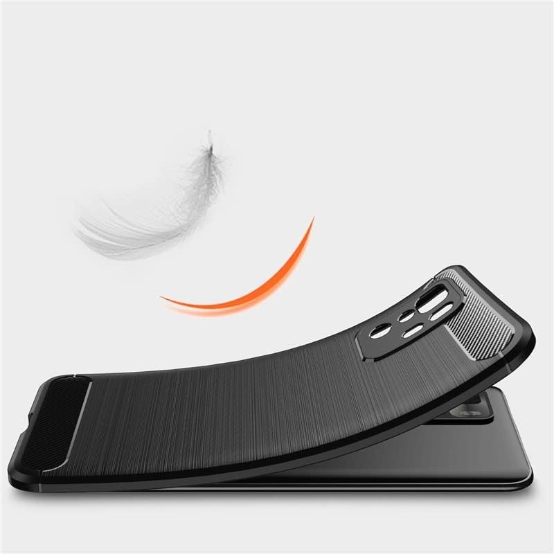 Compatible con Xiaomi Poco X3 GT Fibra de carbono TPU suave línea cepillada teléfono básico cubierta trasera (azul)