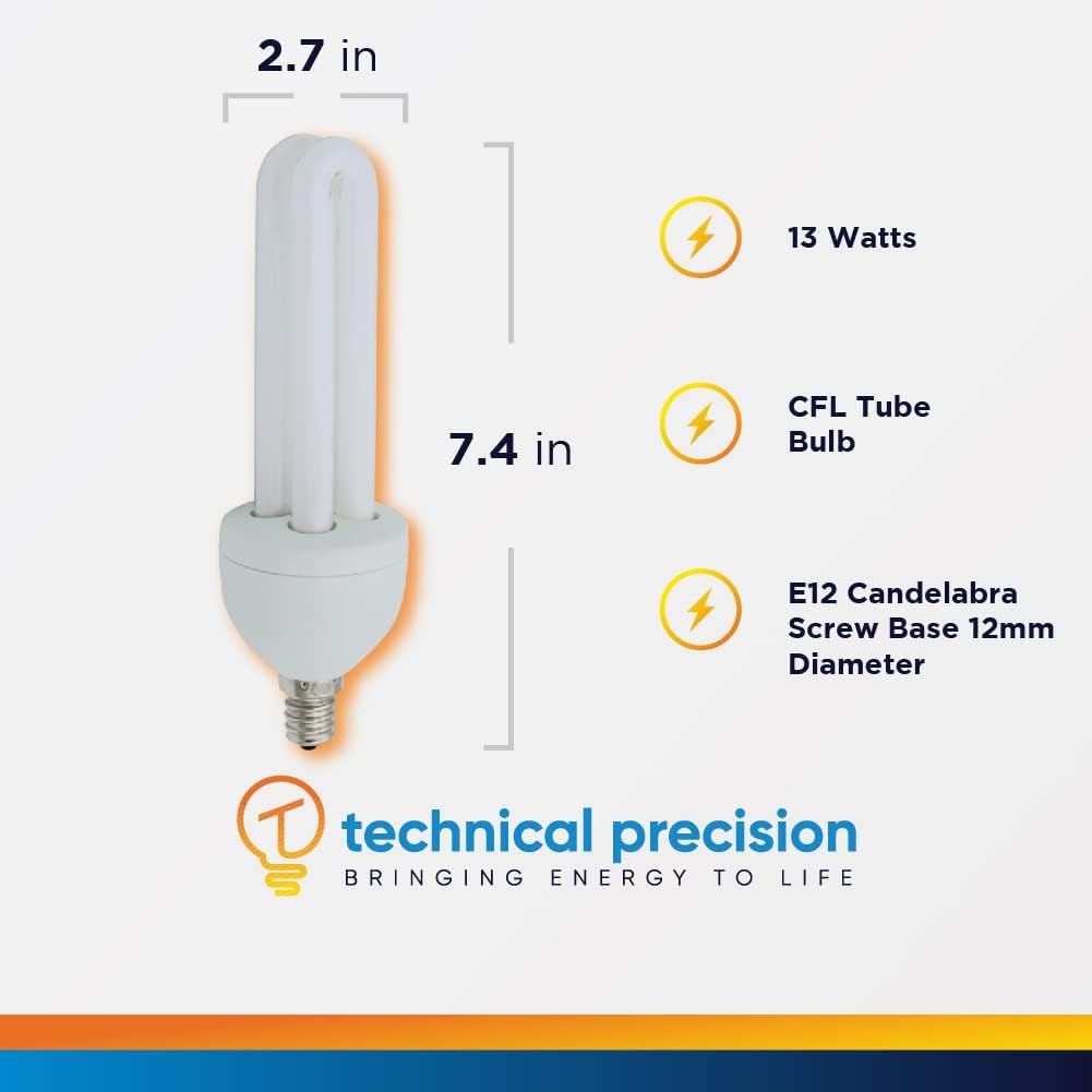 Repuesto para bombilla de espejo Zadro de Technical Precision  FB13wr  FB13w para ZLD48, ZLP05, ZLP35, ZLW05, ZLW37 y otros  Luz de 13 W, 120 V, 60