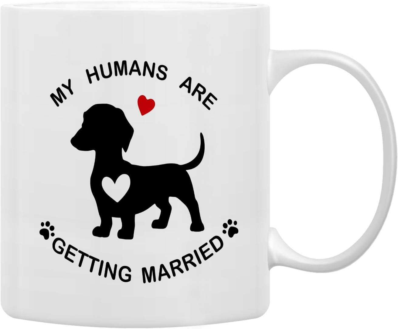 My Humans are Getting Married – Taza de café con diseño de perro salchicha, regalos de boda de compromiso para novios, parejas, recién casados, taza