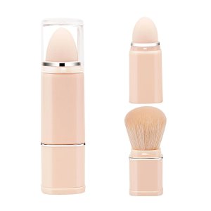 Falliny Brochas de maquillaje dobles, brocha retráctil para base de polvo Kabuki, 2 en 1, esponja de maquillaje de viaje, juego de brochas para Falliny Brochas de maquillaje dobles, brocha retráctil para base de polvo Kabuki, 2 en 1, esponja de maquillaje de viaje, juego de brochas para