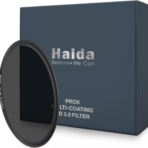Haida Filtro ND3.0 (1000x) para cámara 10-Stop Slim Pro II vidrio óptico multicapa impermeable, resistente a los arañazos, densidad neutra SLR Haida Filtro ND3.0 (1000x) para cámara 10-Stop Slim Pro II vidrio óptico multicapa impermeable, resistente a los arañazos, densidad neutra SLR