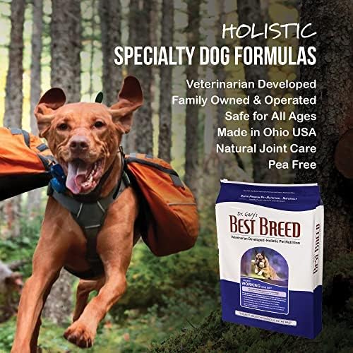 Best Breed Dr. Gary’s Working Dog Diet Made in USA Alimento seco natural alto en calorías para perros – 28 libras, marrón oscuro (7-22301-88075-3),