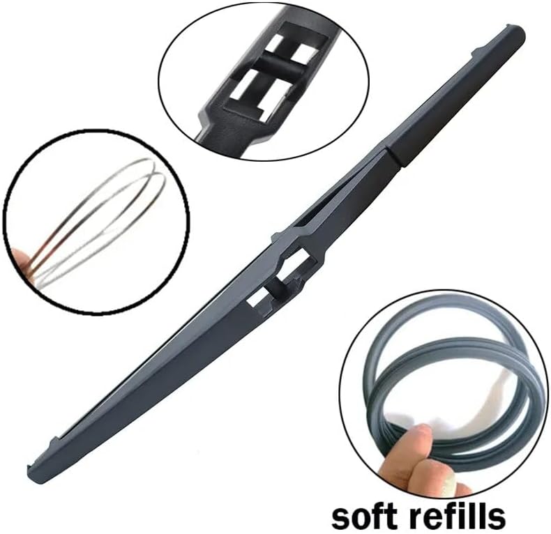 Juego de 2 escobillas limpiaparabrisas delanteras y traseras compatibles con Citroen C1 MK2 Peugeot 108 Toyota Aygo 2019 2018 2017 2016 2015 2014