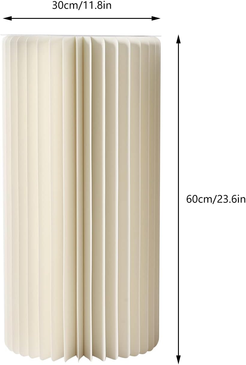 Wedding Centerpieces Cardboard Vases, Foldable Columns Display with PVC Lid, Flower Vase Flowers Stand Table Cylinder for Wedding Party Garden