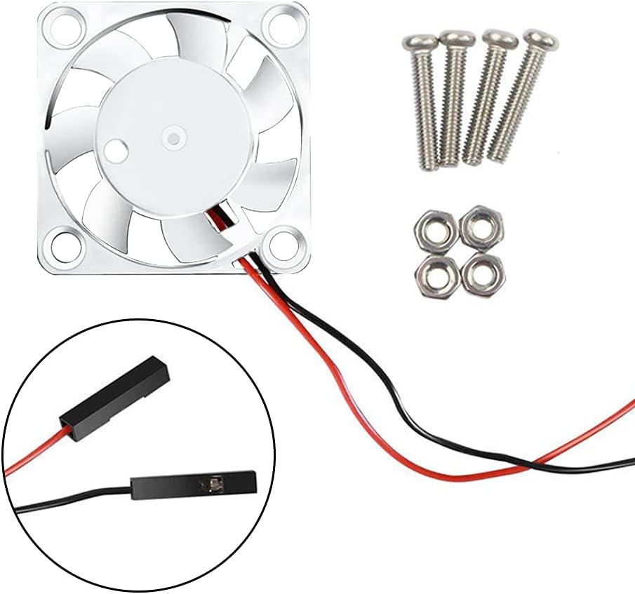 2 ventiladores de 1.181 x 1.181 x 0.276 in para Raspberry Pi, Dorhea para Raspberry Pi Ventilador de refrigeración sin escobillas 3007 Ventilador