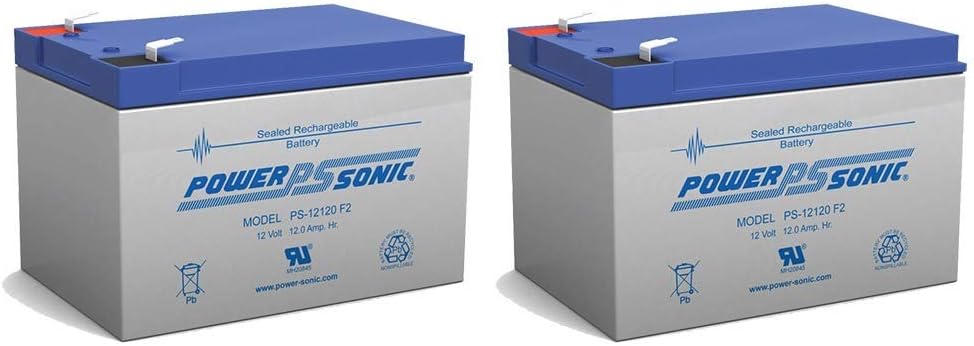 Power Sonic UB12120 12v 12Ah 12 V 12 voltios 12 Amp-hr batería SLA – 2 unidades