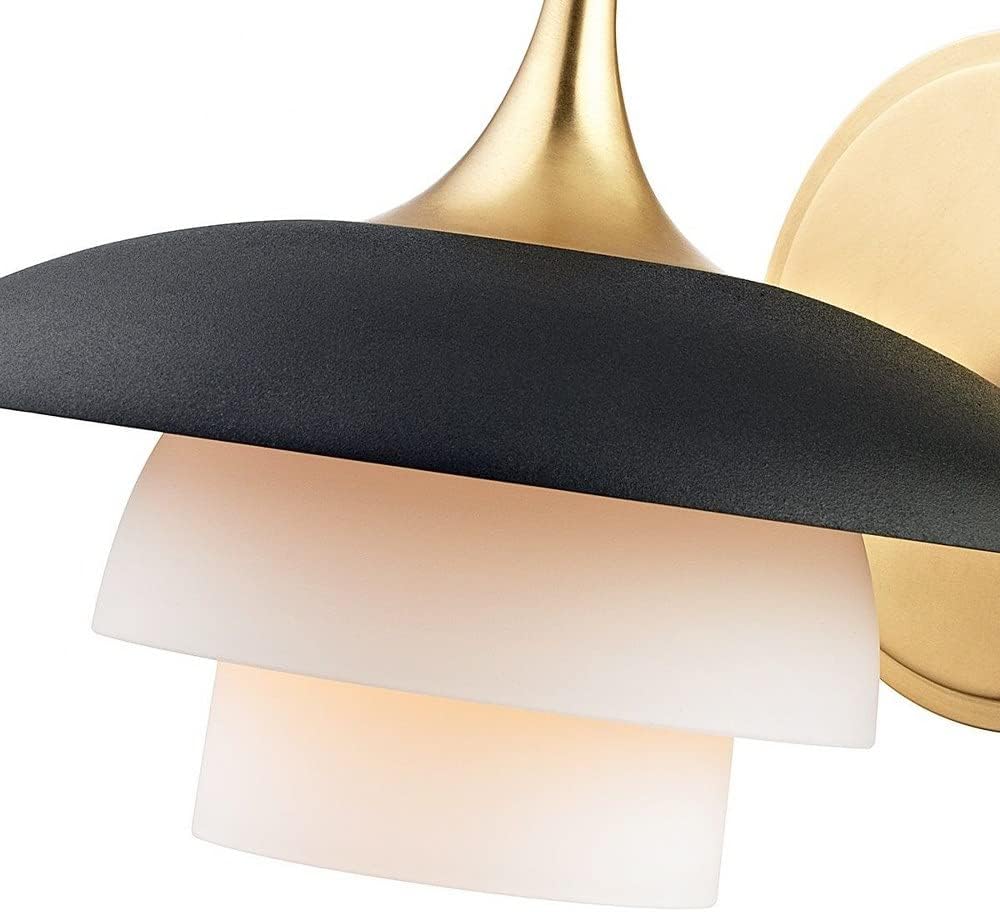 Hudson Valley Lighting 1011-PN Barron – Aplique de pared de una luz – 8 pulgadas de ancho por 8.25 pulgadas de alto, color acabado níquel pulido