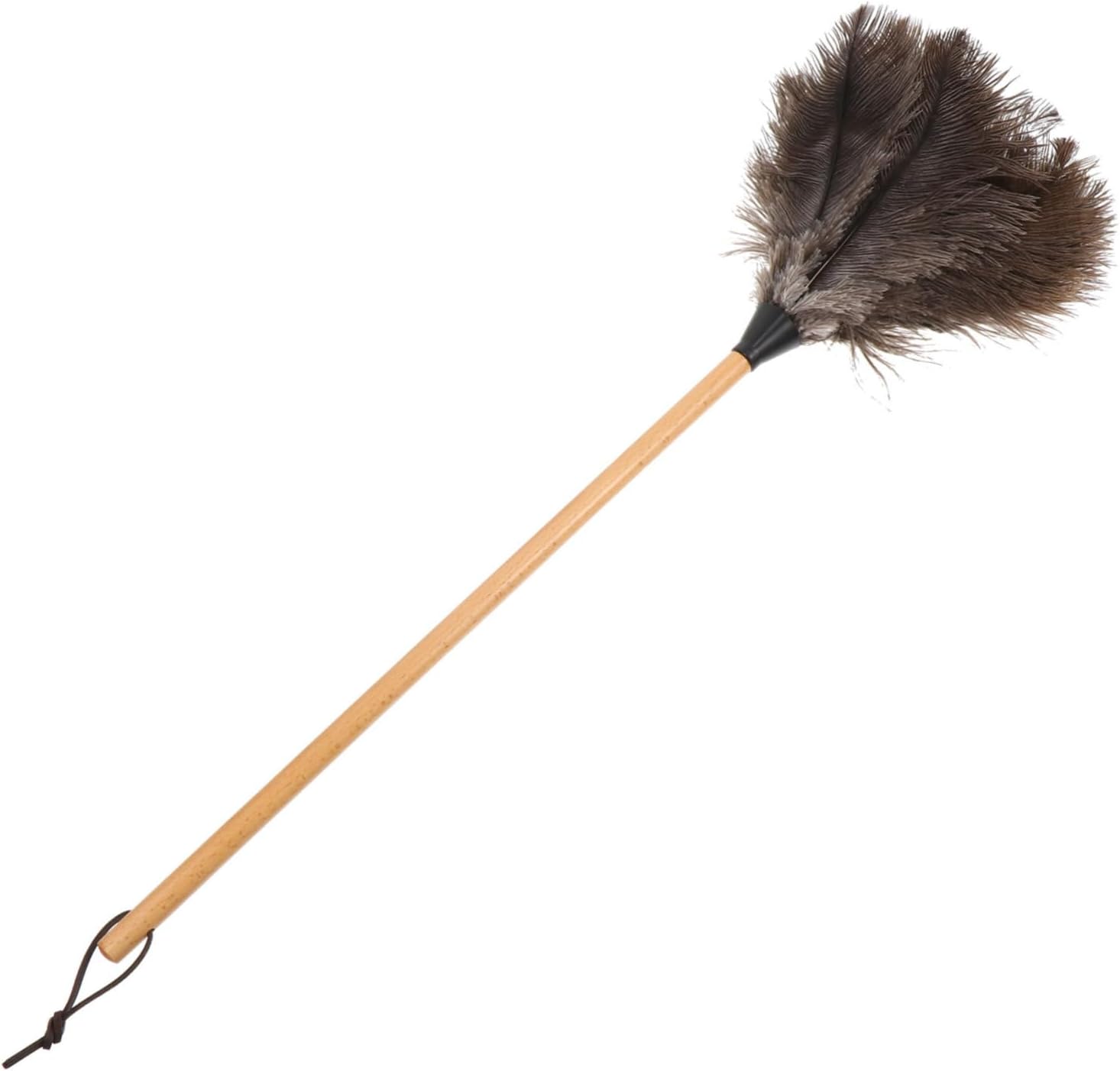DOITOOL Plumero de pelo suave, escoba telescópica de avestruz, fregona de lavado de coche, plumero de madera, limpieza del hogar, herramienta de