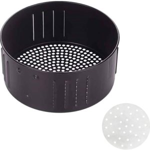 Cesta de repuesto para freidora de aire, para todos los hornos de freidora de aire, accesorios para freidora de aire, cesta antiadherente, 3.5L Cesta de repuesto para freidora de aire, para todos los hornos de freidora de aire, accesorios para freidora de aire, cesta antiadherente, 3.5L