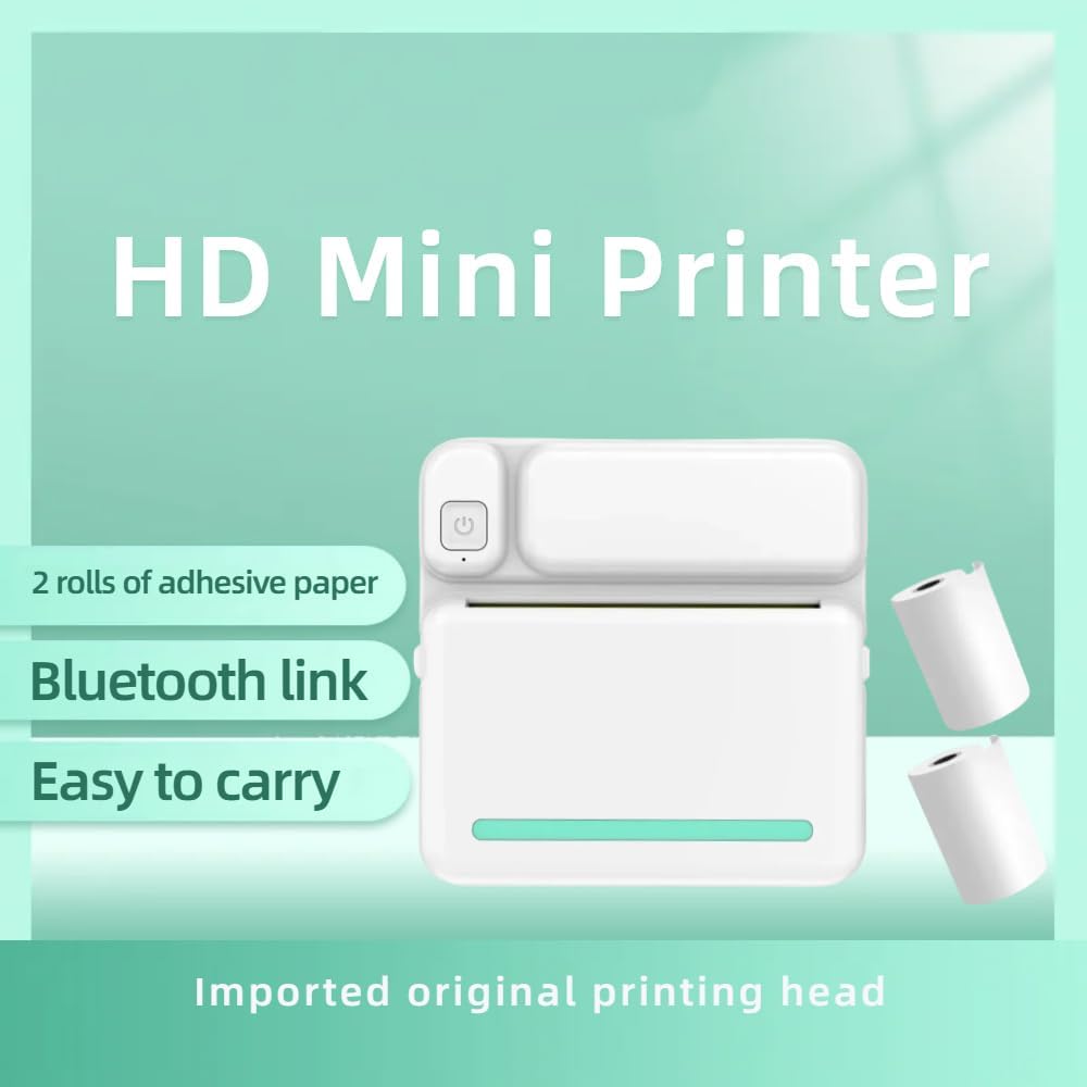 Alert!Mini Printer Pro – Mini impresora adhesiva sin tinta con Bluetooth, tu solución todo en uno para aprender, notas de estudio, diario, diversión