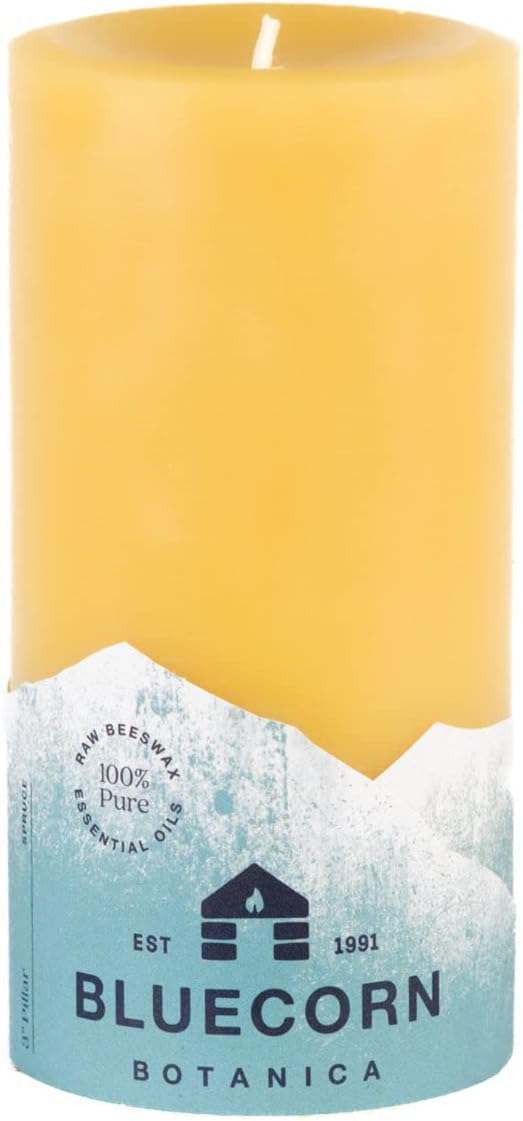 Bluecorn Botanica – Vela perfumada con aceite esencial de abeto, 3 x 6 pulgadas