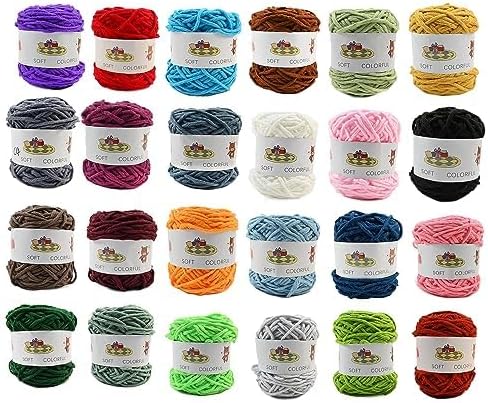 CA+CB, 24 rollos de hilo grueso de 8 capas para alfombras de acolchonado, hilo acrílico para acolchonar, 24 rollos de hilo grueso de 8 capas para