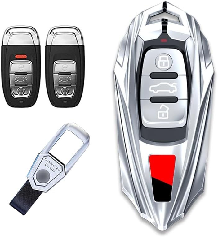 Funda deportiva de aleación de zinc para llavero de entrada sin llave para Audi R8 Q5 Q7 S3 S4 S5 S6 S7 S8 SQ5 RS5 RS7 A4 A5 A6 A7 A8