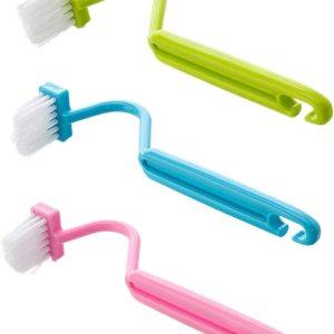 3 cepillos de plástico curvados pequeños para inodoro, cepillos de limpieza de plástico para baño, adecuados para limpiar bordes de inodoro, borde 3 cepillos de plástico curvados pequeños para inodoro, cepillos de limpieza de plástico para baño, adecuados para limpiar bordes de inodoro, borde