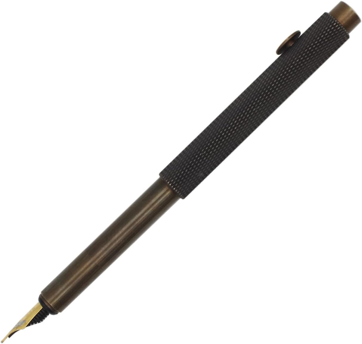 Gullor Bolígrafo de bolsillo vintage de latón portátil, encanto retro en un tamaño compacto para una experiencia de escritura encantadora