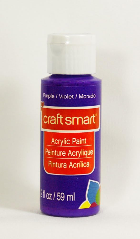 Craft Smart – Pintura acrílica de 2 onzas líquidas, 1 botella, 50 colores (morado)