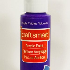 Craft Smart – Pintura acrílica de 2 onzas líquidas, 1 botella, 50 colores (morado) Craft Smart – Pintura acrílica de 2 onzas líquidas, 1 botella, 50 colores (morado)
