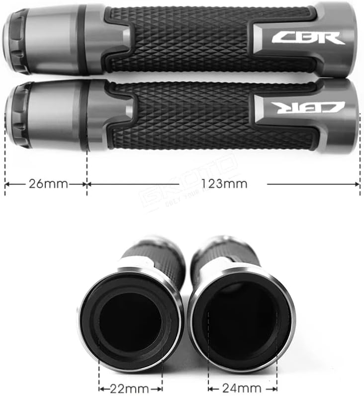 Universal 78 ” 0.866 in motocicleta Powersports manillar Grips con extremo de barra para Honda CBR600RR F2 F3 F4 F4i CBR650R 400 600 1000RR 250R
