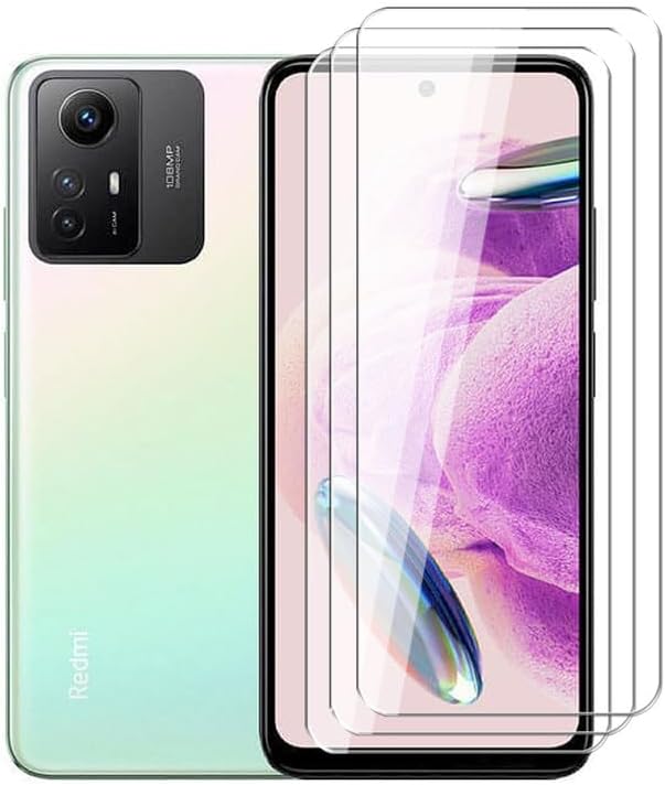 Protector de pantalla compatible con Xiaomi Redmi Note 12S, película de vidrio templado, anti luz azul, ultra HD, dureza 9H, antiarañazos, sin