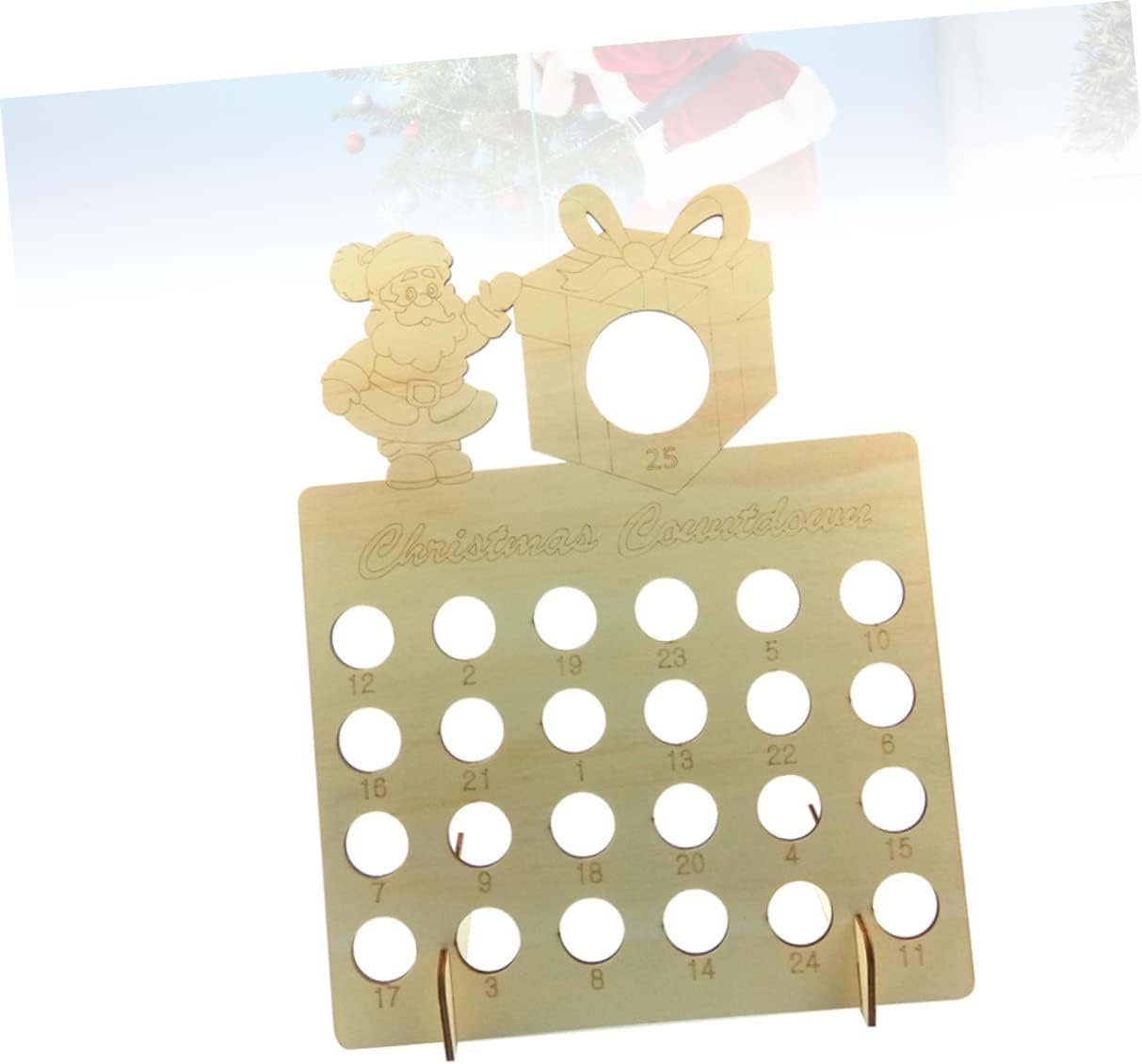 Abaodam 3 Pcs Christmas Countdown Calendar Christmas Block Calendar Holiday Advent Christmas Advent Calendar Countdown Chocolate Display Stand