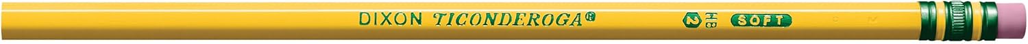 TICONDEROGA Lápices de madera, sin afilar, 2 HB suaves, amarillo, 48 unidades, 6 paquetes, 288 lápices en total