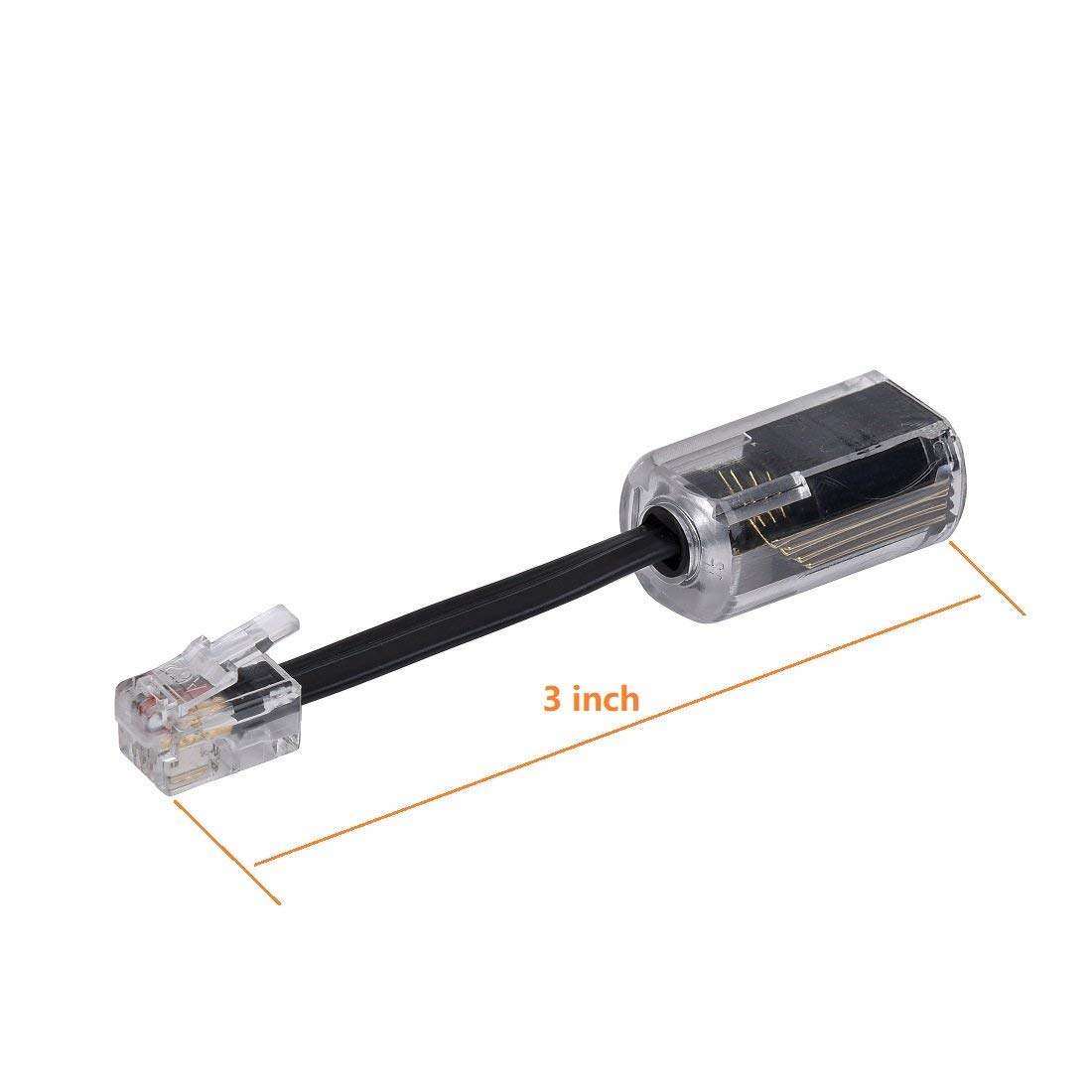 YIENFBEV Desenredador de cable telefónico, desenredador de cable telefónico, paquete de 6 cables giratorios de 360 grados, cable giratorio para