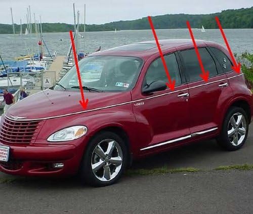 Compatible con Chrysler PT Cruiser 2000-2005 cromado BELTLINE Trim 10PC 2001 2002 2003 2004 00 01 02 03 04 05 GT Limited Touring Convertible