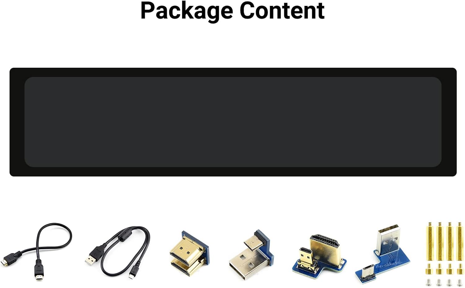 LCD HDMI de 11,9 pulgadas, pantalla táctil capacitiva, 320 × 1480, HDMI, IPS, cubierta de vidrio endurecido, compatible con todas las versiones de
