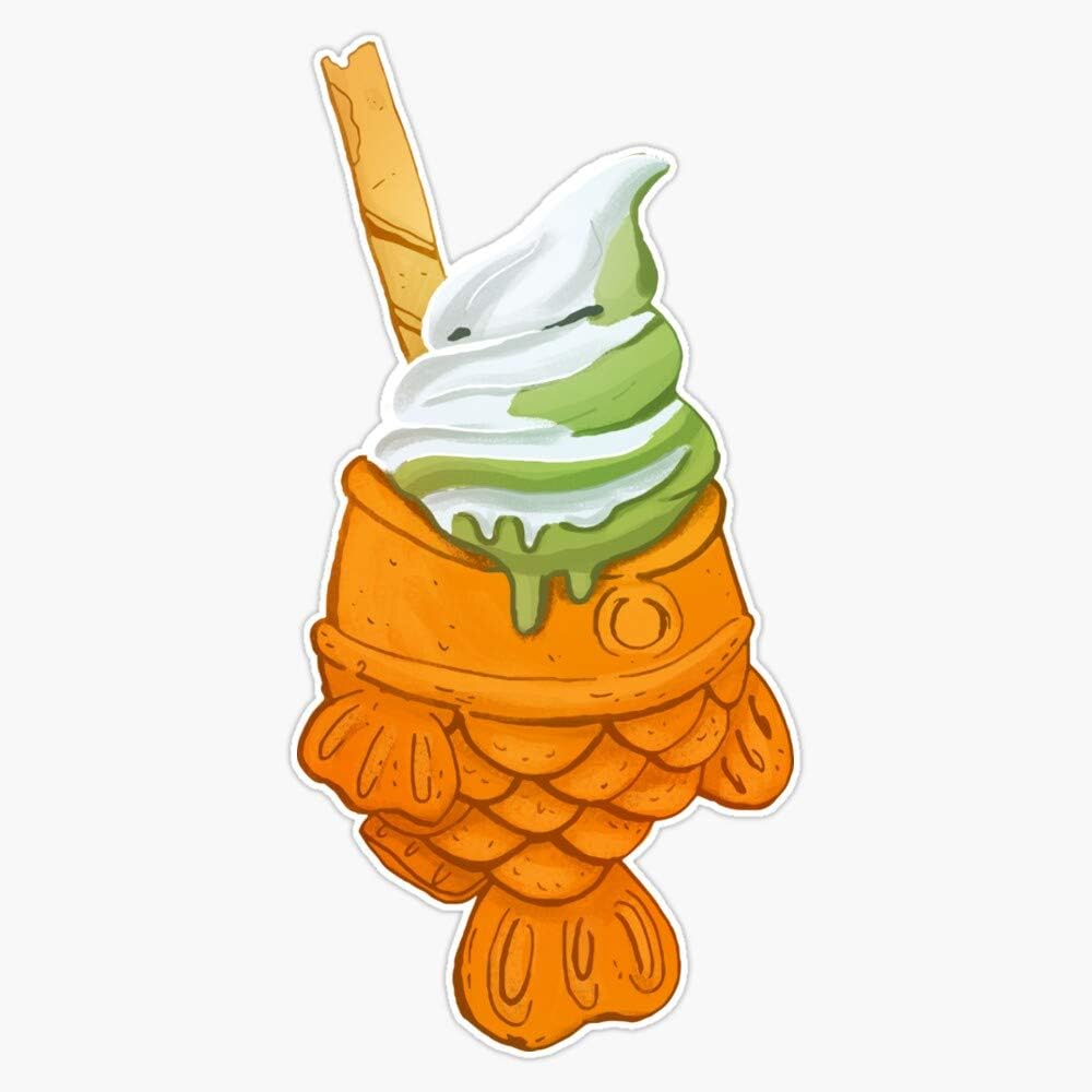 Taiyaki – Adhesivo adhesivo de vinilo para parachoques, impermeable, 5 pulgadas