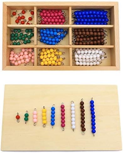 Danni Niños Matemáticas Aprender Juguetes Montessori Madera Matemáticas Juguetes Educativos Colorido Tablero de Ajedrez Cuentas Juguete Matemáticas