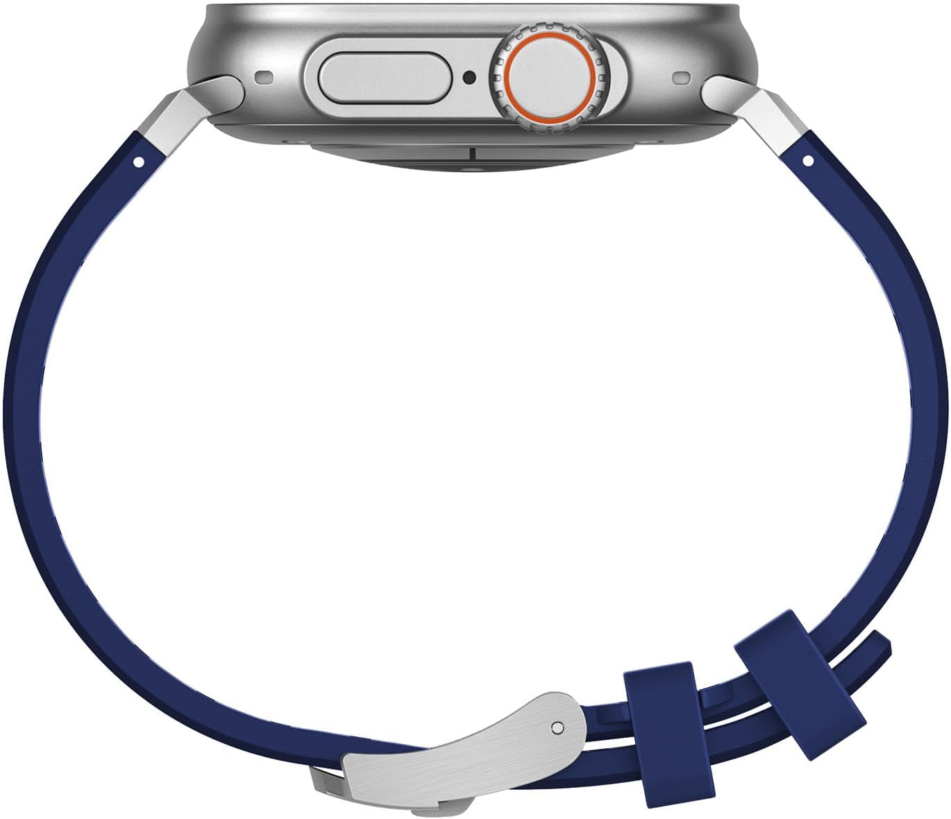 Compatible con Apple Watch Ultra 2 Band para hombre, correa de silicona y hebilla de acero inoxidable diseñada para iPhone Watch, correas iWatch