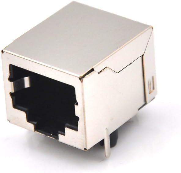 10 unidsset red Ethernet blindado RJ45 8P8C solo puerto de red 8P 8C hembra conectores de zócalo 8pin para PCB