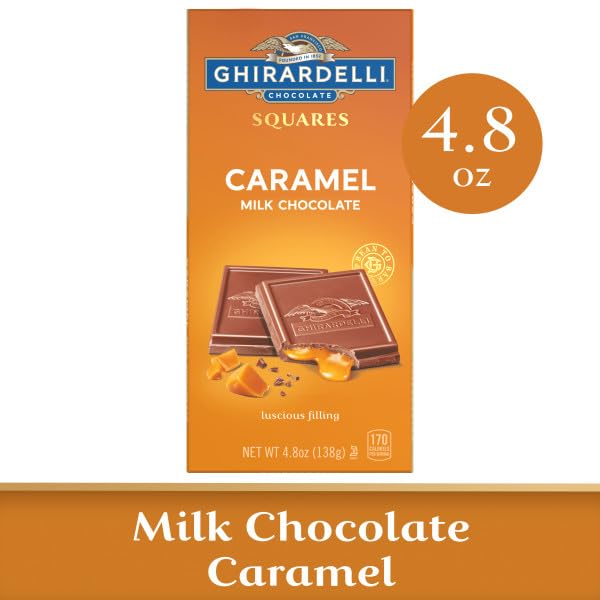 Ghirardelli – Juego variado de barra cuadrada de 19.2 onzas (un caramelo, una leche de caramelo de sal marina, una sal marina caramelo oscuro y una