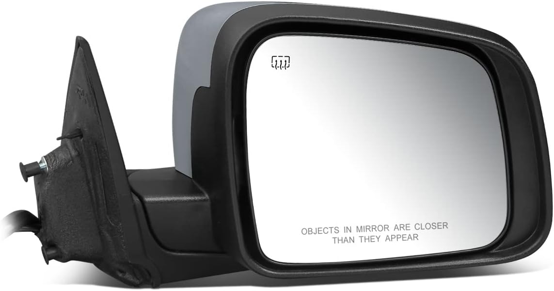 DNA Motoring OEM-MR-CH1321388 Espejo retrovisor plegable con calefacción lateral derecho con cubierta cromada compatible con Durango 2011-2022