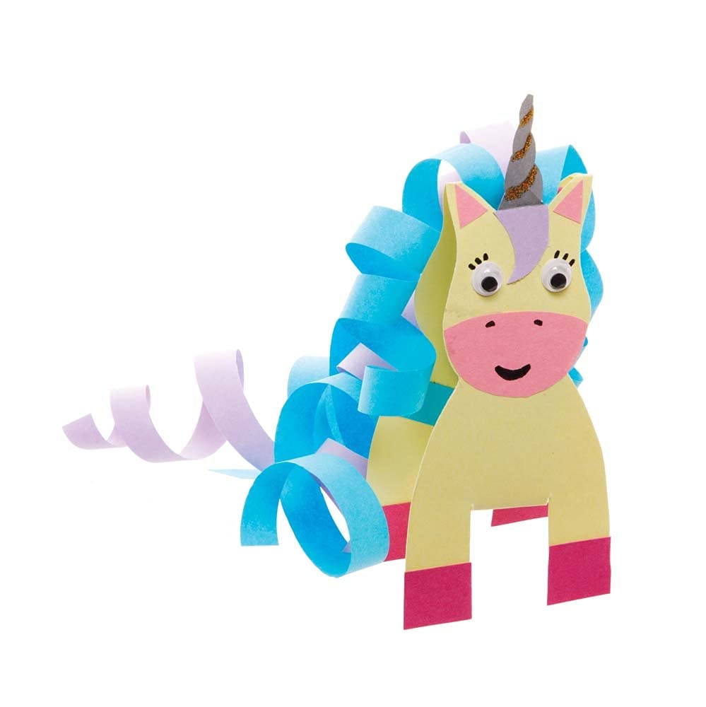 Baker Ross Unicorn – Paquete de papel y tarjetas A4, paquete de 120, suministros de arte de colores para actividades de manualidades para niños