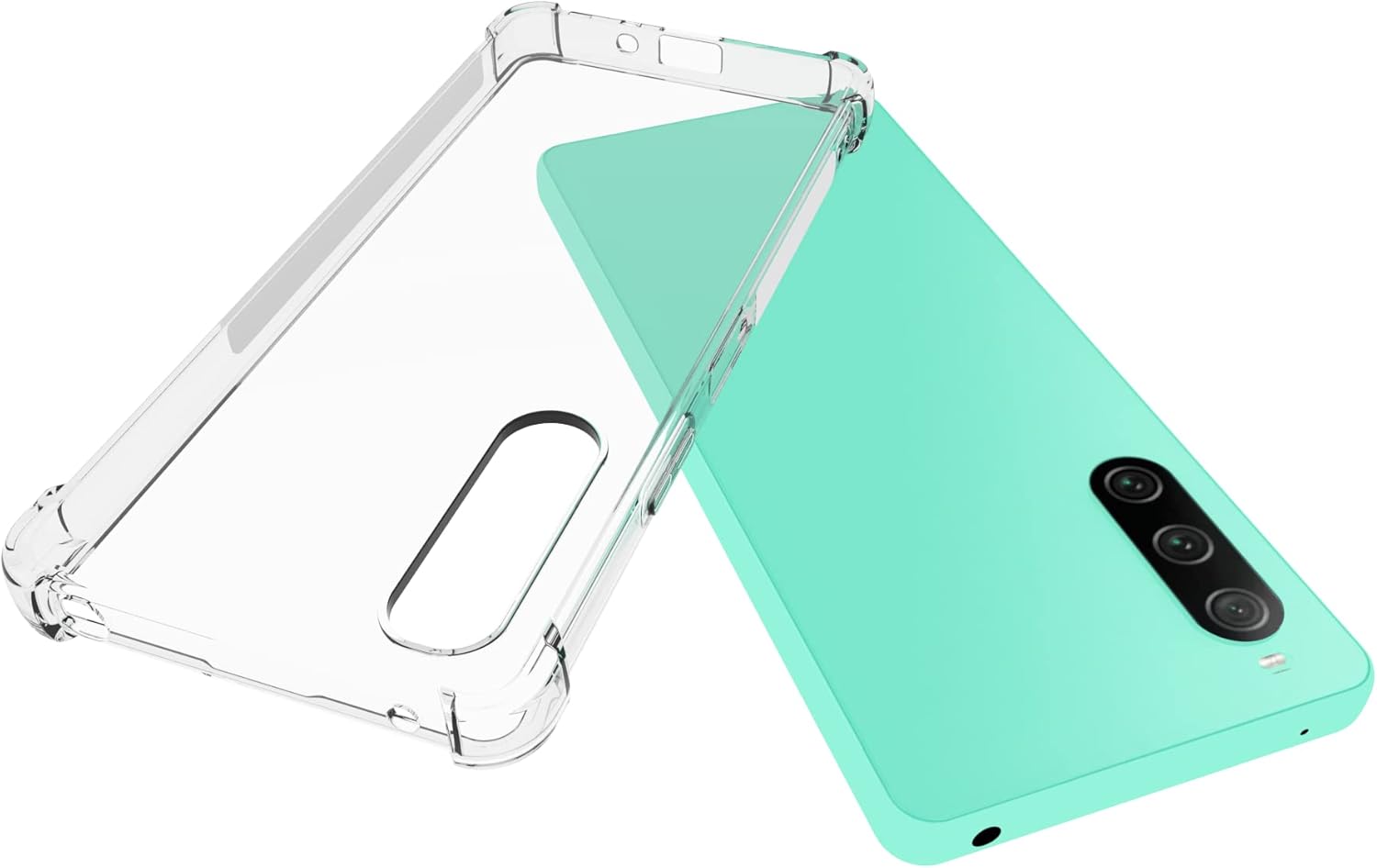 Funda para Sony Xperia 10 V Clear TPU Cuatro Esquinas Cubierta Protectora Transparente Suave