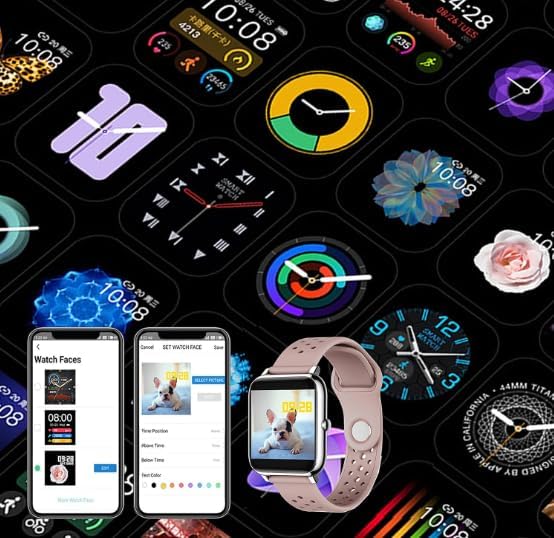 Cosbary Reloj inteligente para mujeres y hombres con monitor de frecuencia cardíaca, presión arterial, monitor de oxígeno en sangre, rastreador de