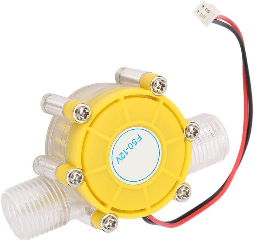 F50 Regulado DC Micro Generador Hidroeléctrico Microhidráulico Bomba de flujo de agua de CC Turbina Generador de energía hidroeléctrica (12V)