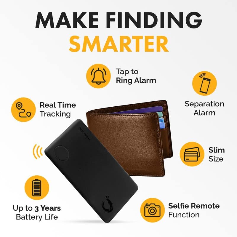 tag8 DOLPHIN – Rastreador inteligente Bluetooth elegante, buscador de cartera, rastreador de tarjetas para bolsa de equipaje para ubicar dentro del