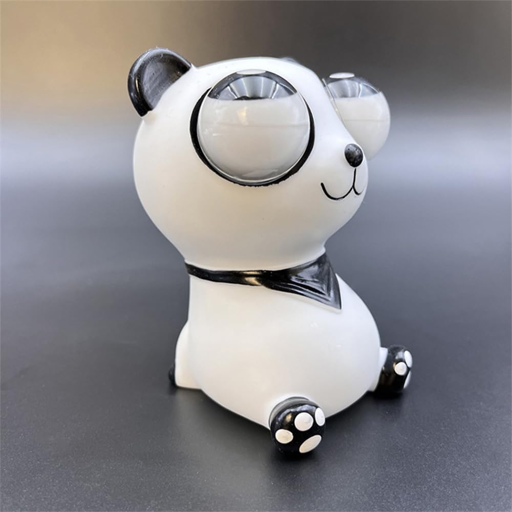 Juguetes para apretar con forma de panda, juguete para aliviar el estrés, juguetes divertidos y esponjosos con ojos emergentes, juguetes sensoriales