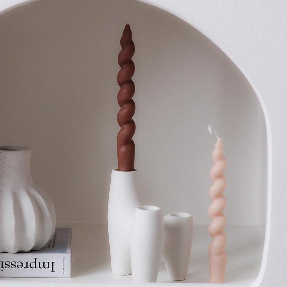 Candle Holders is Suitable for Modern Decoration of Dining Tables, Living Room Coffee Tables or Shelves,Boho Candlestick can accommodate Three 0.9