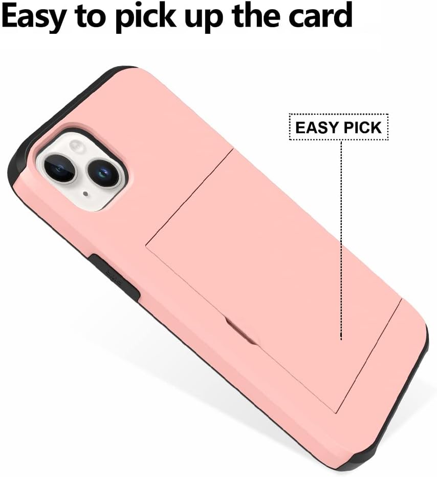 ZIYE Funda para iPhone 13 Mini con tarjetero, para iPhone 13 Mini, funda tipo cartera antiarañazos, doble capa, bolsillo oculto, a prueba de golpes,