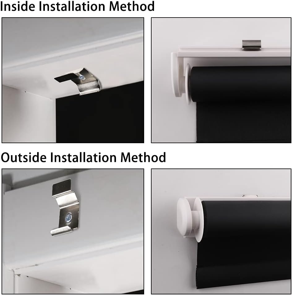LUCKUP Persianas enrollables 100 % opacas, con tela impermeable, aislamiento térmico, protección UV para dormitorios, sala de estar, baño, oficina,