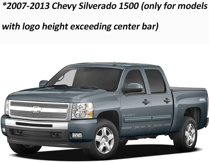Inserto de rejilla cromada para Chevy Silverado 1500 2007-2013 Front Billet Grill Inserts Cover Guard Replament 2pcs Aluminio 08 09 10 11 12