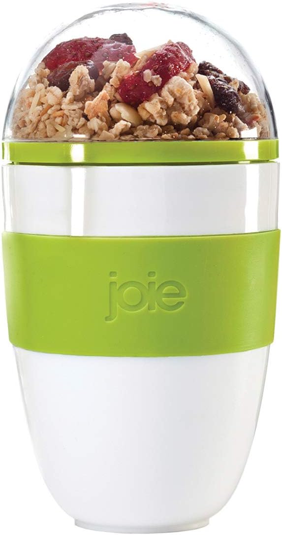 Joie Yogurt Parfait – Cereal – Avena sobre la marcha reutilizable y portátil taza con cuchara