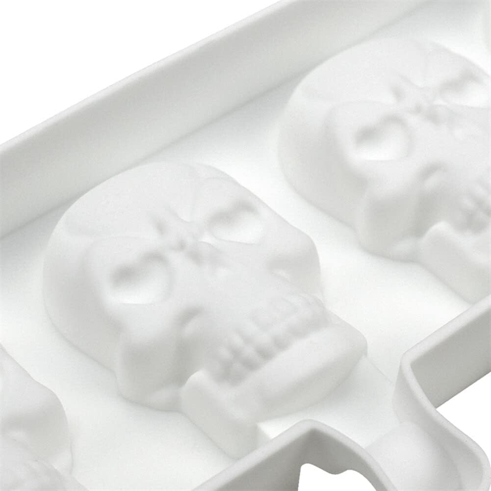1 paquete de moldes para paletas con forma de calavera de Halloween, moldes de silicona para paletas de hielo de 6 cavidades para niños y adultos,
