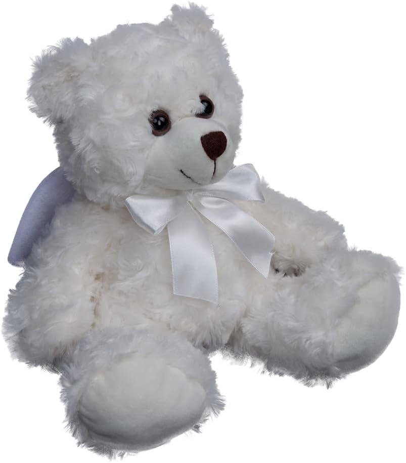 Plushland Oso de peluche color crema de peluche  Ángel – Oso de peluche para niños y adultos 11 pulgadas
