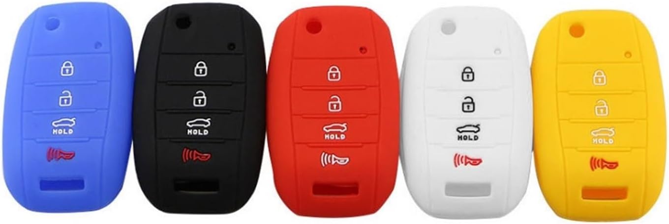 Jfqm – Funda de silicona para llave de automóvil para Kia Sportage, ajuste para Cerato, ajuste óptimo para K2, K3, K4, K5, Rio Fit para Picanto,